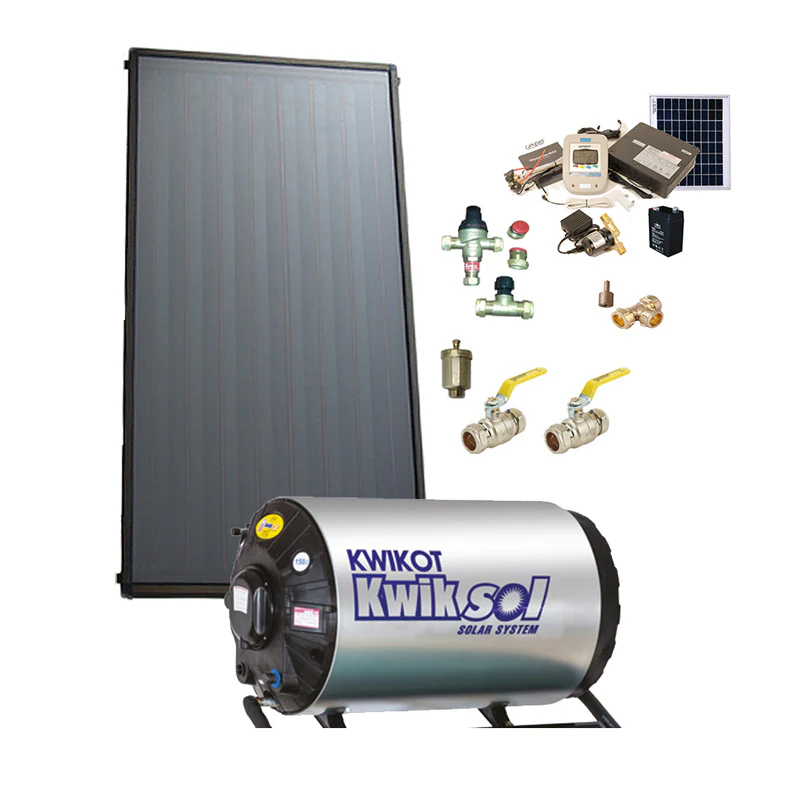 150L Complete Indirect Pumped Vertical Flat Plate Solar Water Heating System
